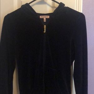 Navy blue “suede” hoodie